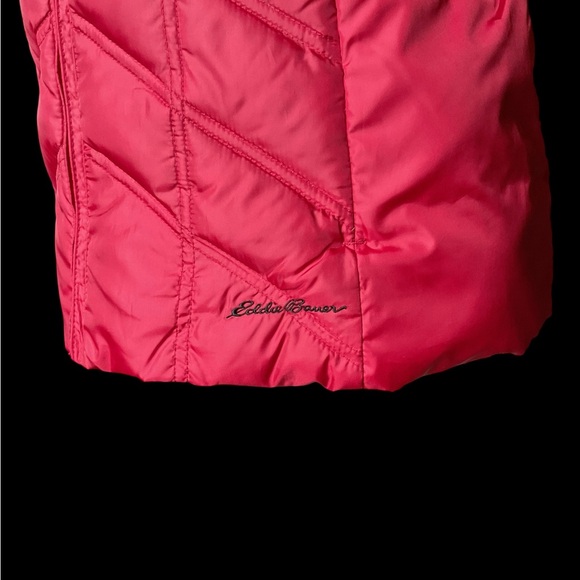 Eddie Bauer Women's Premium Goose Down Red Vest - Picture 4 of 9